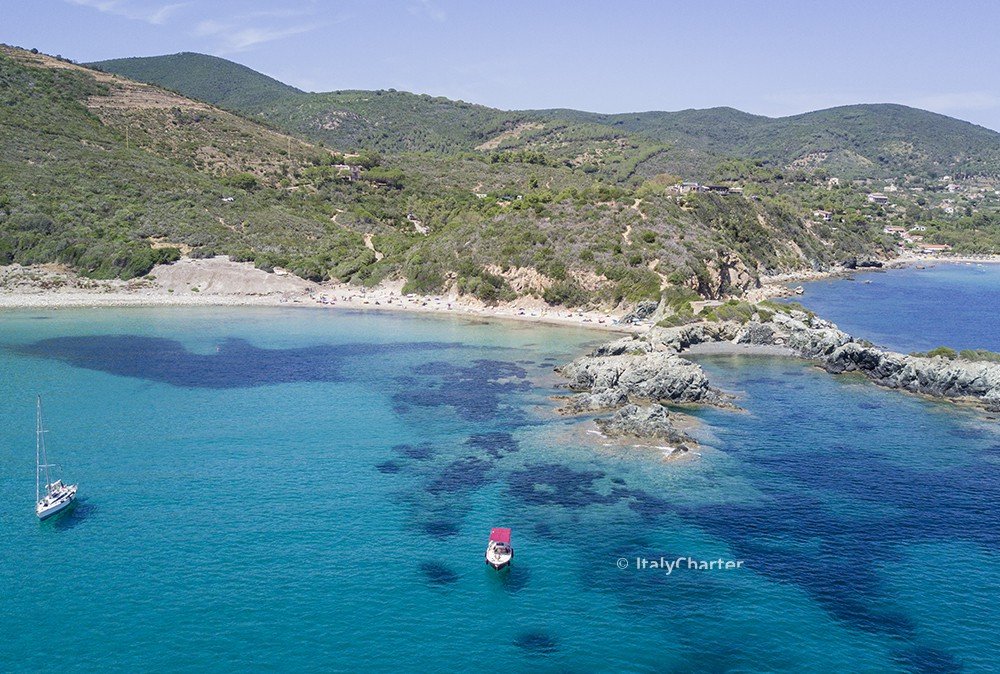 Spiagge dell'Isola d'Elba per chi naviga con cani: Laconella