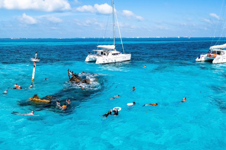 snorkelling around the ship wreck