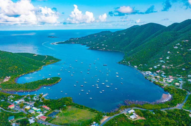 Veduta aerea della Coral Bay a St John