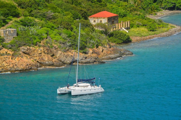 Catamarano, isola di Hassel, St Thomas, U.S. Virgin Islands