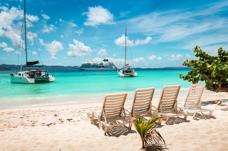 Spiaggia dell'isola Jost Van dyke, British Virgin Islands